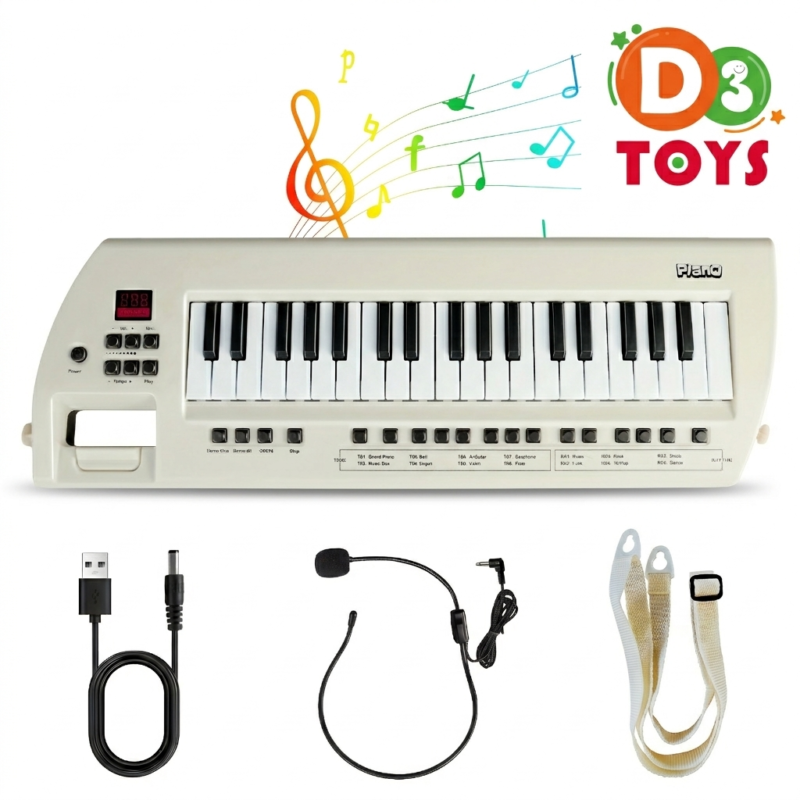 Piano Électronique Enfant 37 Touches avec Micro & USB – Piano Musical Portable (3+)