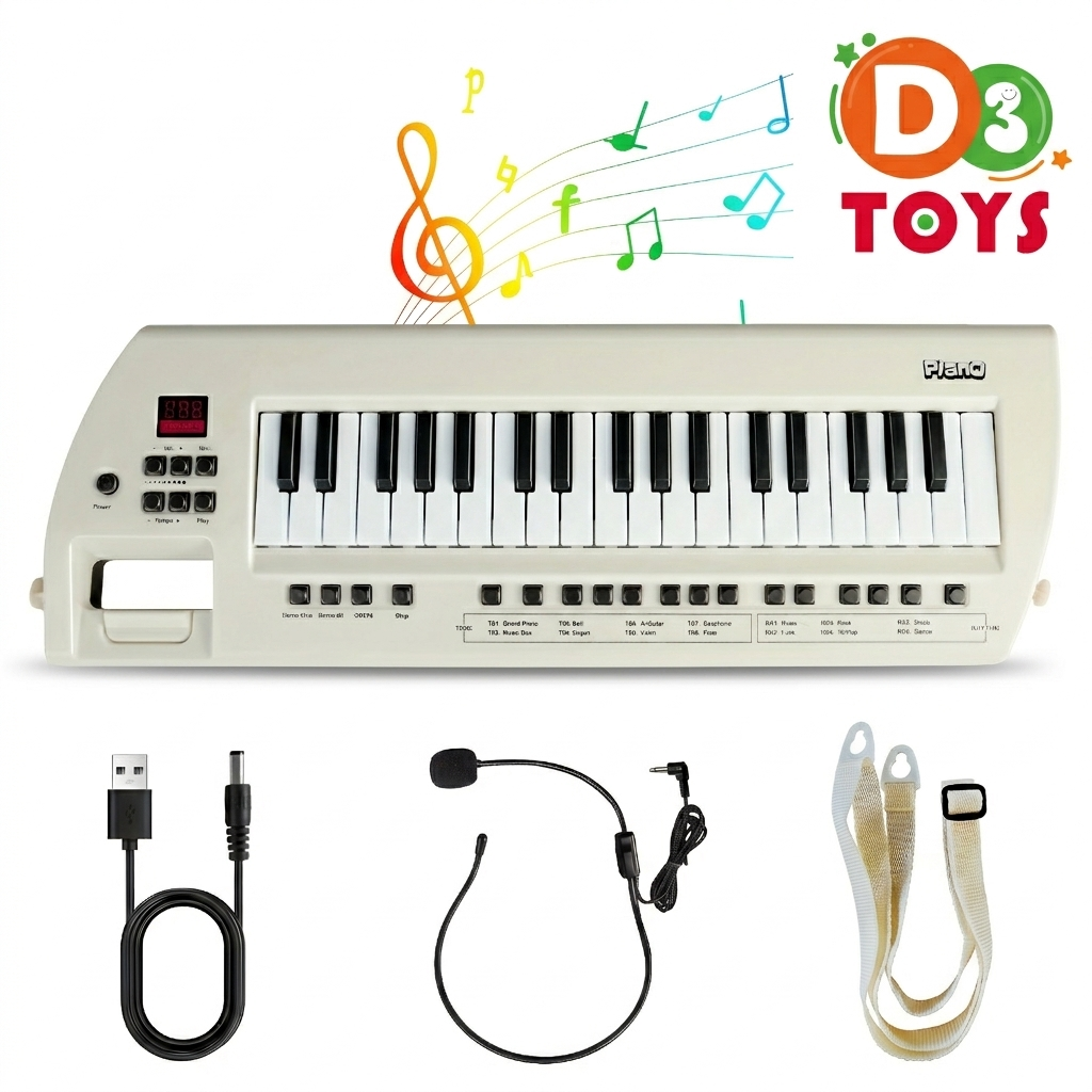 Piano Électronique Enfant 37 Touches avec Micro & USB – Piano Musical Portable (3+)