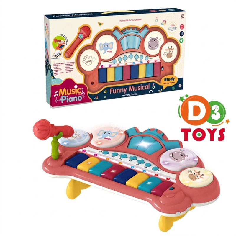 Xylophone Musical Enfant avec Microphone – Piano Jouet Éducatif Multicolore (3+)