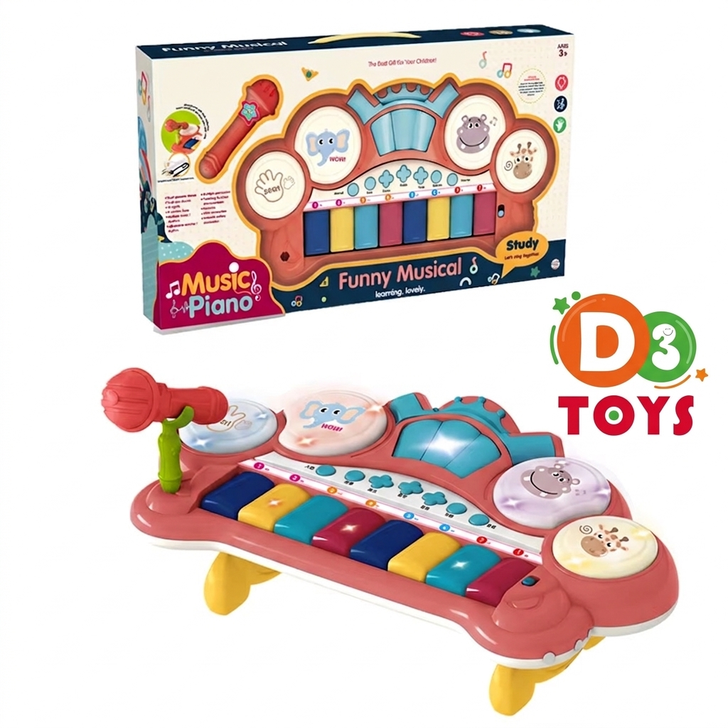 Xylophone Musical Enfant avec Microphone – Piano Jouet Éducatif Multicolore (3+)