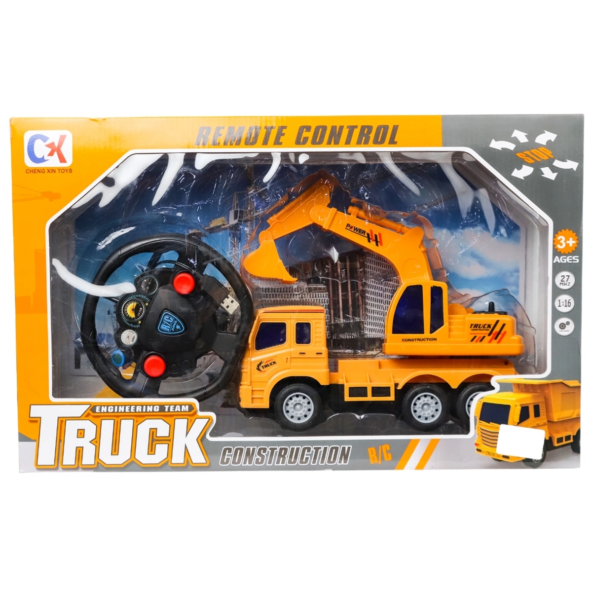 Camion Chantier Télécommandé avec Pelleteuse – Jouet RC Construction Enfant (3+)