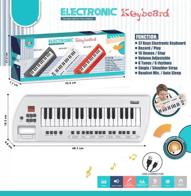 Piano Électronique Enfant 37 Touches avec Micro & USB – Piano Musical Portable (3+) – Image 3