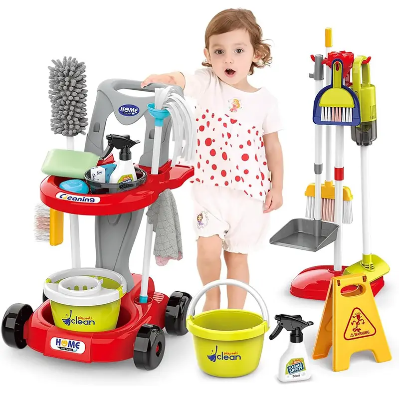 Chariot de Ménage Enfant 29 Pièces – Kit Nettoyage Complet avec Accessoires – Image 3