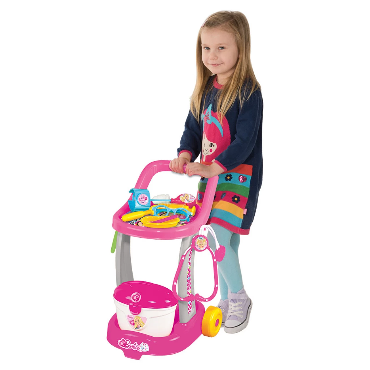 Chariot Docteur Barbie pour Enfant – Kit Médical Jouet avec Accessoires et Roulette – Image 2