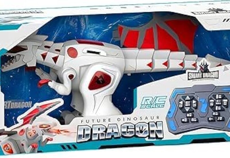 Dragon Télécommandé Enfant RC – Dinosaure Volant avec Lumières & Sons – Jouet Futuriste
