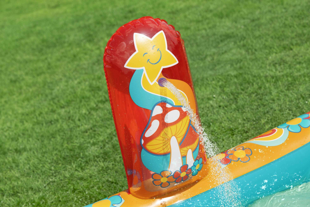 Centre de Jeux Aquatique Bestway Retro Groove – Piscine Gonflable Enfant avec Toboggan – Image 3