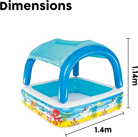 Piscine Gonflable Bestway Beach Buddy avec Pare-Soleil – Piscine Enfant UV Careful – Image 4