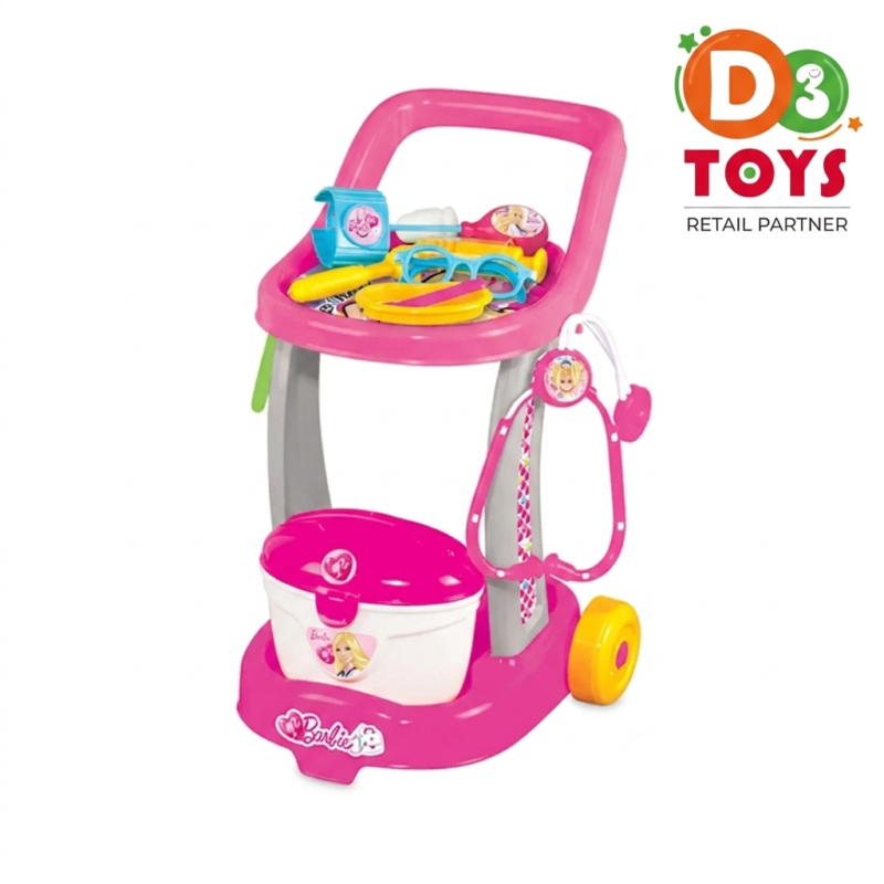 Chariot Docteur Barbie pour Enfant – Kit Médical Jouet avec Accessoires et Roulette