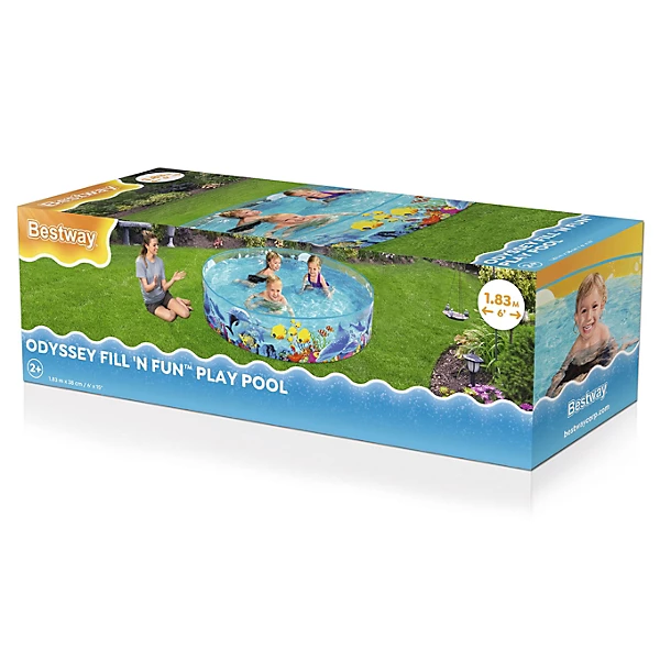 Piscine Enfant Bestway Odyssey Fill 'N Fun 183 cm – Piscine Rigide avec Motifs Sous-Marins – Image 2
