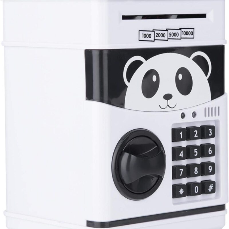 Tirelire Électronique Panda – Coffre-Fort pour Enfants avec Mot de Passe et Dépôt Automatique des Billets