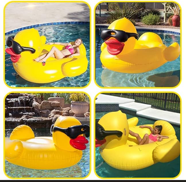Bouée Géante Canard Gonflable Familiale – Îlot Flottant pour Piscine