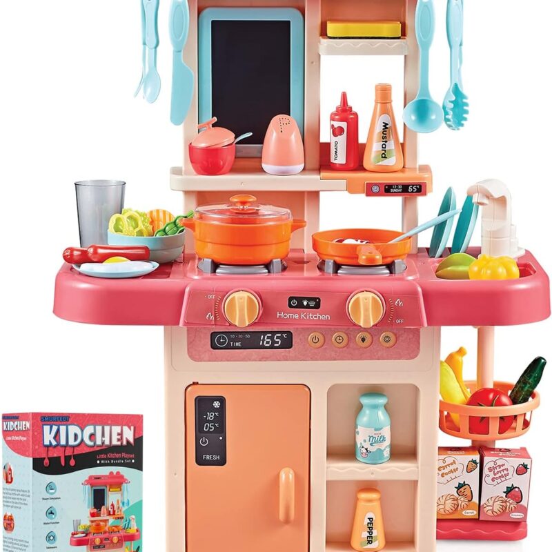 Cuisine Enfant Interactive avec Eau, Lumières, Sons et Accessoires – Home Kitchen