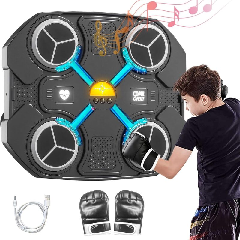 Sac de Frappe Musical Intelligent avec Gants de Boxe