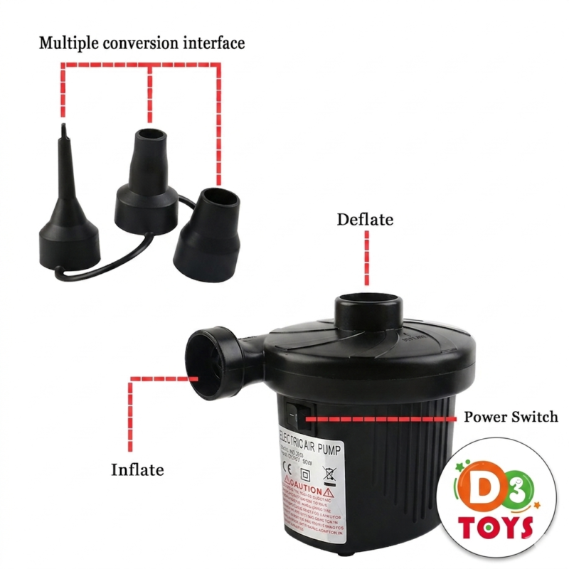 Pompe Électrique de Gonflage et Dégonflage pour Matelas, Bouées et Piscines