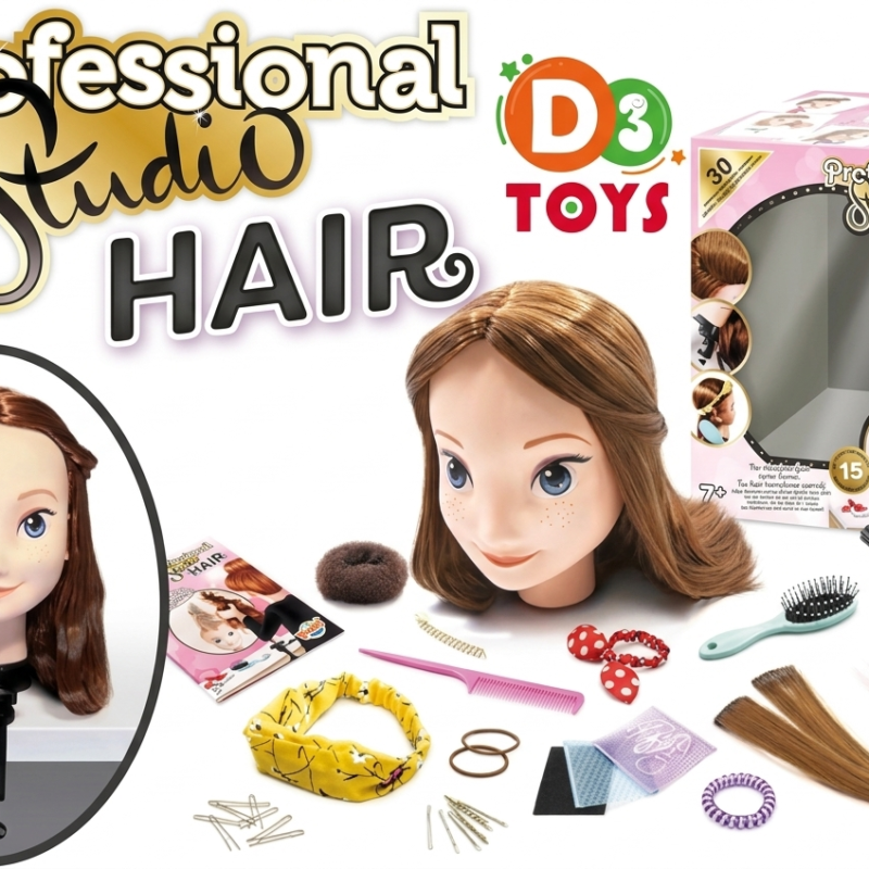 Tête à Coiffer Professional Studio Hair pour Enfant avec Accessoires