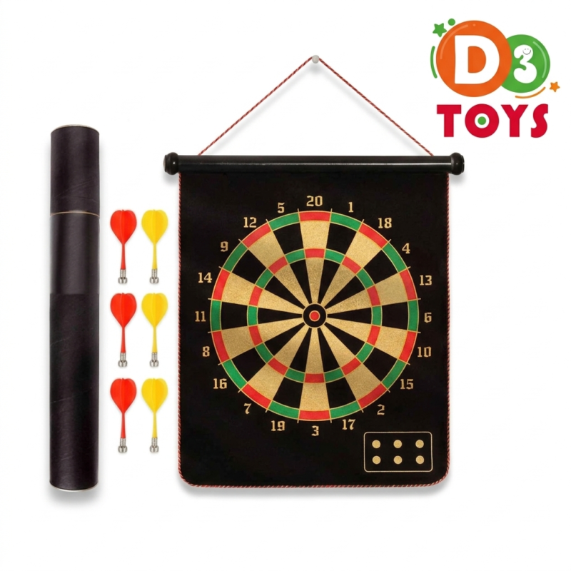 Jeu de Fléchettes Magnétique Double Face – Cible Dart Board avec Fléchettes Sécurisées