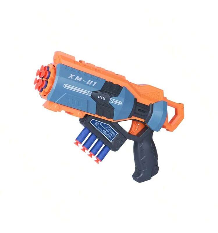 Pistolet Lance-Fléchettes en Mousse XM-01 – Blaster avec Barillet Rotatif et Fléchettes Souples