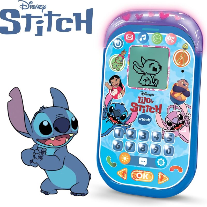 Téléphone Éducatif VTech Disney Stitch – Jouet Interactif pour Enfants de 4 à 7 Ans