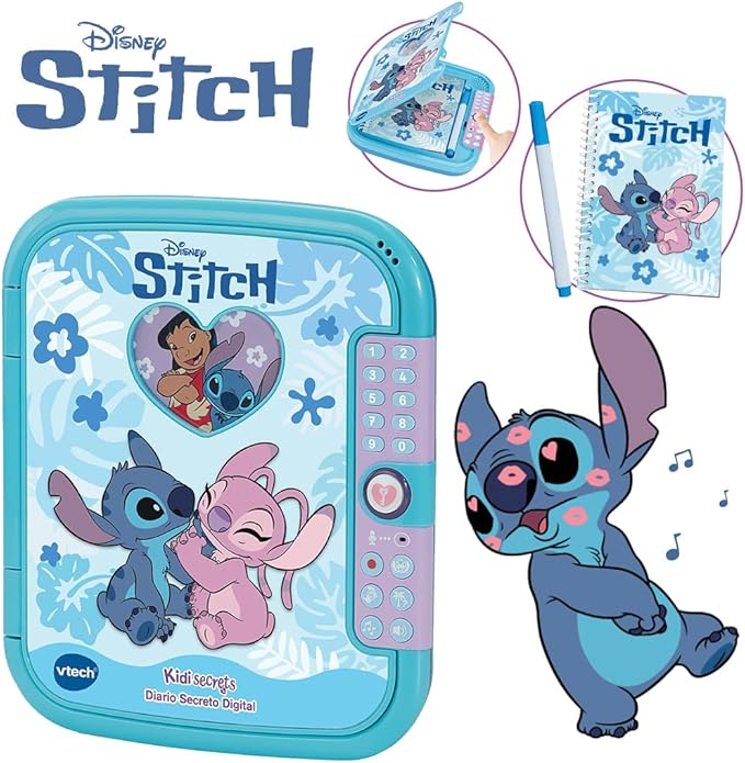 Journal Intime Électronique VTech Disney Stitch – Coffre Secret Digital avec Code Secret