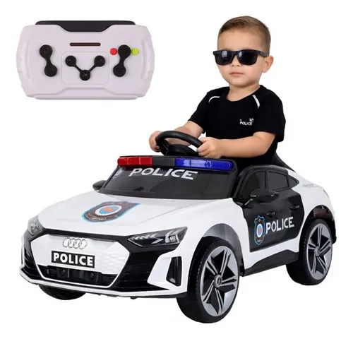 Voiture Électrique Police Audi e-tron GT 12V pour Enfant – Avec Télécommande Parentale