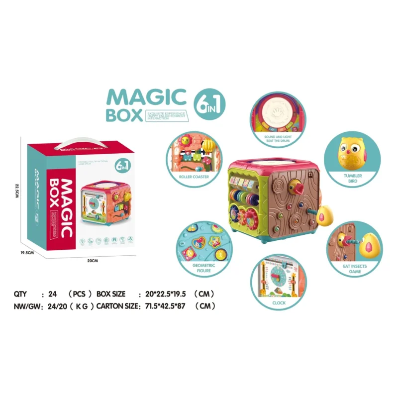 Magic Box 6 en 1 – Cube d’Activités Éducatif pour Bébé