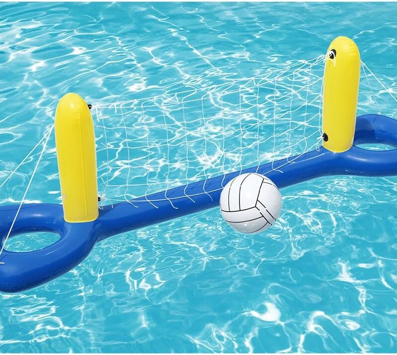 Jeu de Volley-Ball Gonflable pour Piscine – Filet avec Ballon