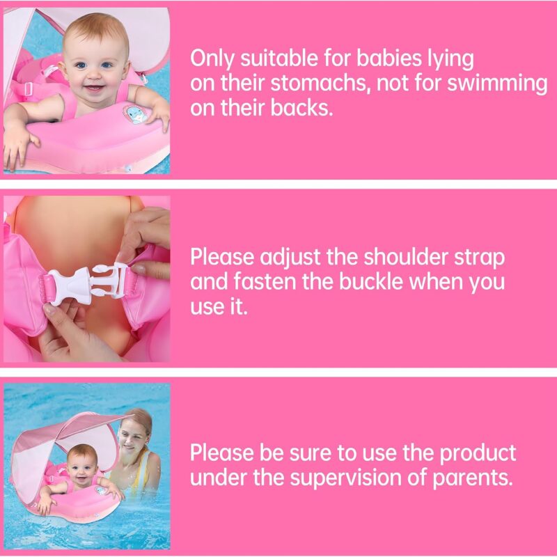 Bouée Gonflable Bébé avec Pare-Soleil – Flotteur Piscine