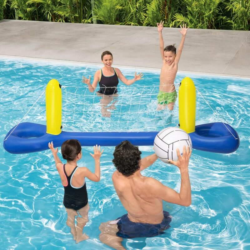 Jeu de Volley-Ball Gonflable pour Piscine – Filet avec Ballon