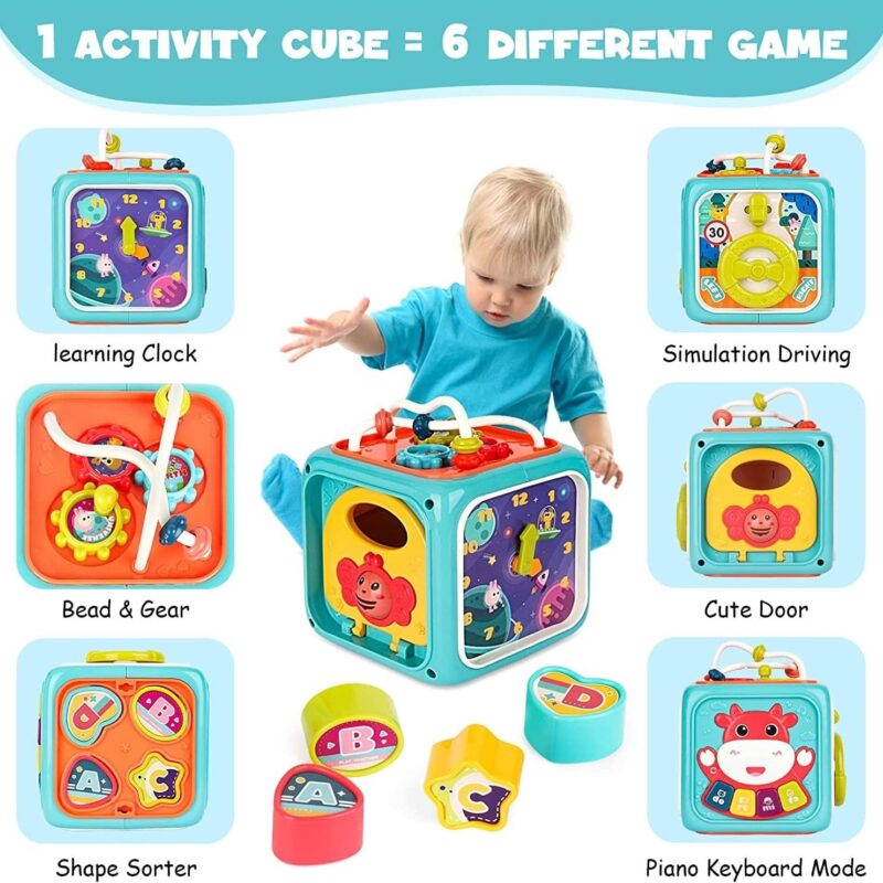 Activity Cube 6 en 1 – Cube d’Activités Éducatif pour Bébé