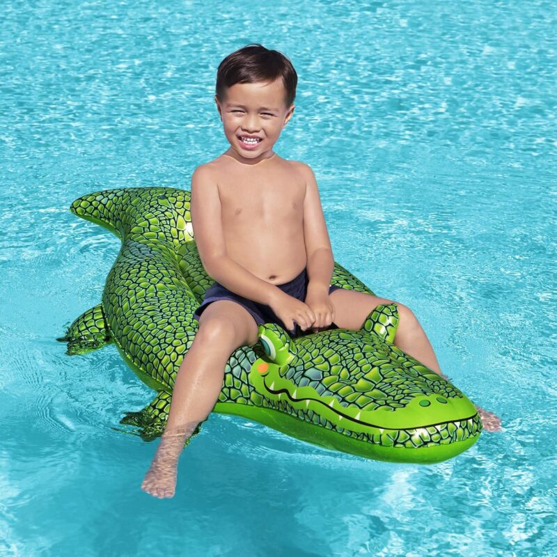 Bouée Crocodile Gonflable pour Piscine – Grand Flotteur Enfant