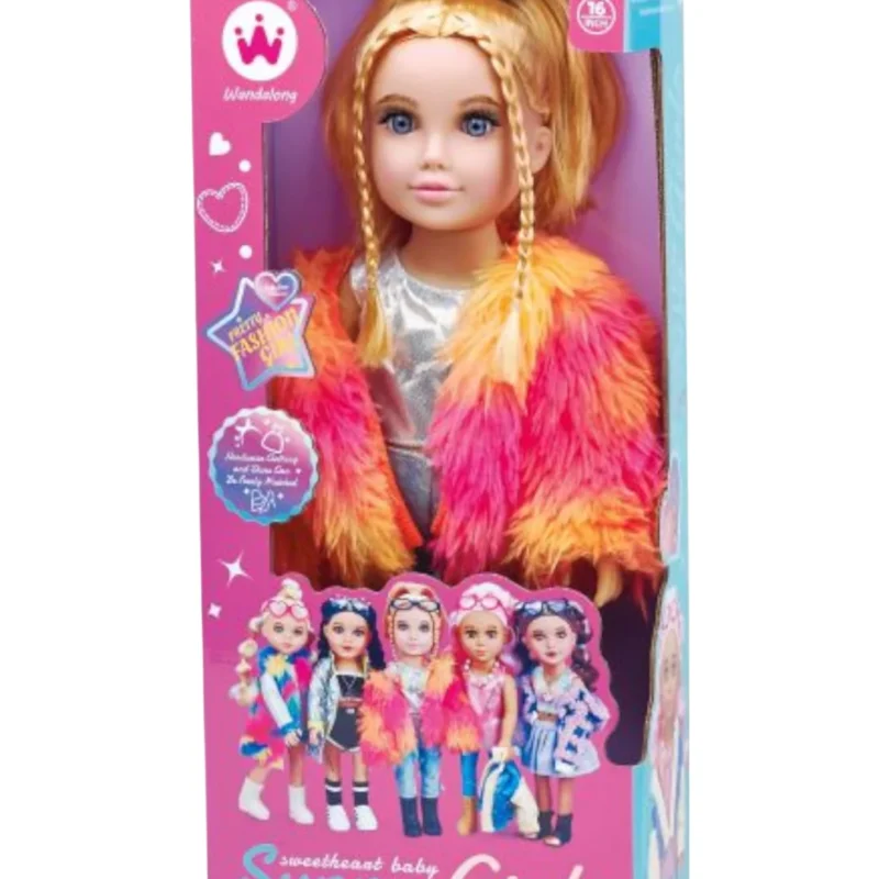 Poupée Mannequin Fille avec Veste Colorée et Accessoires