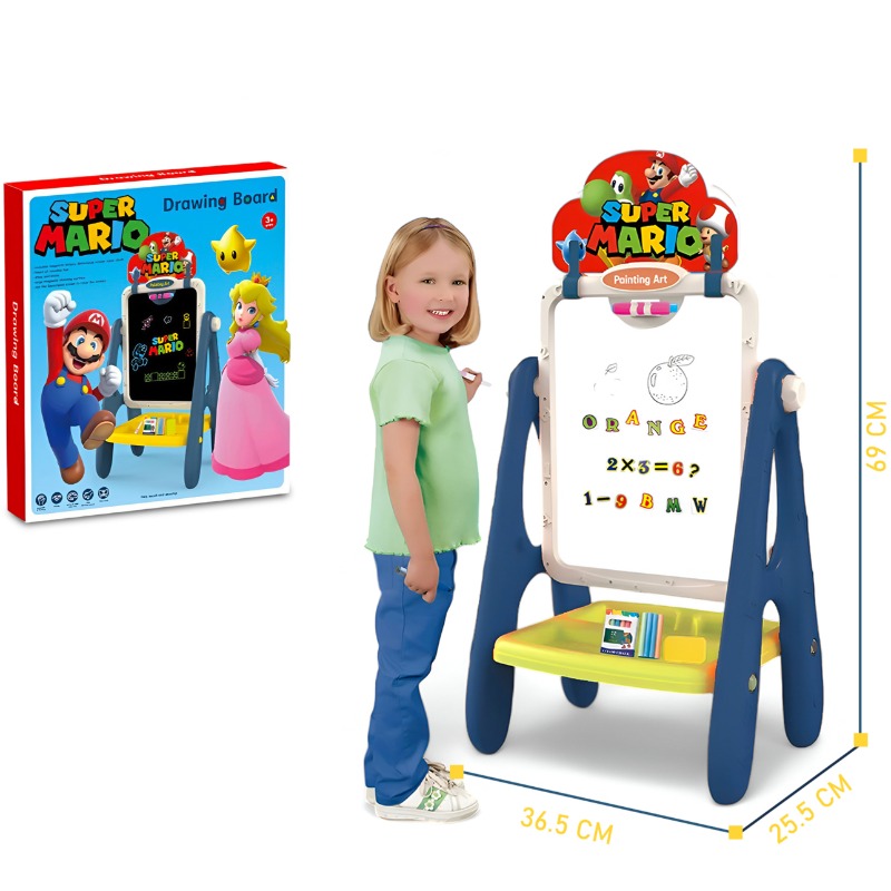 Tableau de Dessin Enfant Super Mario – Ardoise Magique avec Pieds